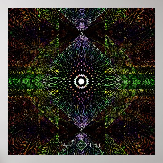 Tribale Driehoekige Prisma Poster (Voorkant)
