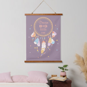 Tribale Droomvanger Boho Paars Citaat Hangend Wandkleed