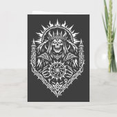    Tribale Duivel Hoofd Grafisch door BurnsInHell Kaart (Achterkant)