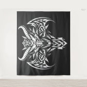    Tribale Duivel Hoofd Grafisch door BurnsInHell Wandkleed (Voorkant)