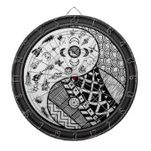 Tribale en Modern Yin en Yang Dartboard Dartbord (Voorkant)