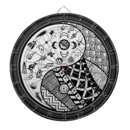Tribale en Modern Yin en Yang Dartboard Dartbord