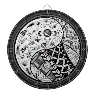 Tribale en Modern Yin en Yang Dartboard Dartbord