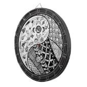 Tribale en Modern Yin en Yang Dartboard Dartbord (Voorkant Rechts)
