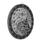 Tribale en Modern Yin en Yang Dartboard Dartbord (Voorkant Links)