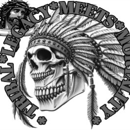 Tribale erfenis ontmoet sterfelijkheid t-shirt