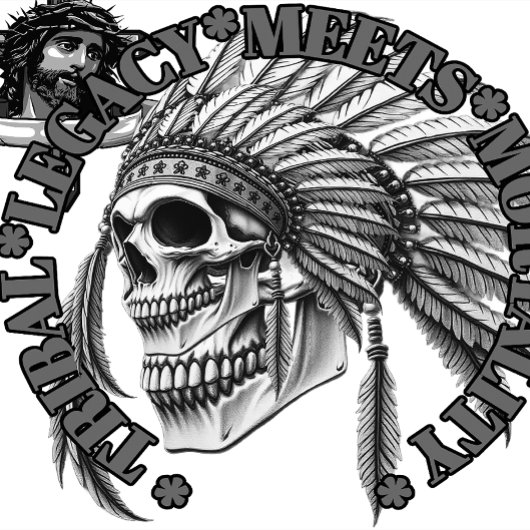 Tribale erfenis ontmoet sterfelijkheid t-shirt