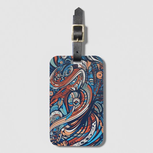 Tribale essentie bagagelabel (Voorkant (verticaal))