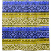 Tribale ethno boho ornamentale traditionele sierbl douchegordijn (Voorkant)