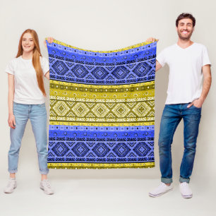 Tribale ethno boho ornamentale traditionele sierbl fleece deken