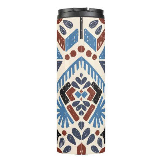Tribale etnisch.  handtekening thermosbeker (Achterkant)