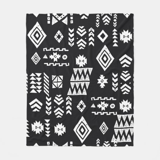 Tribale etnische achtergrond. Stijlvol primitief g Fleece Deken (Voorkant)