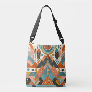 Tribale Etnische Afrikaanse Patroon Aarde Kleurenp Crossbody Tas