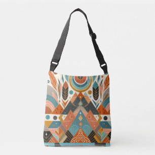 Tribale Etnische Afrikaanse Patroon Aarde Meerdere Crossbody Tas