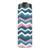 Tribale etnische hand, naadloos getrokken patroon thermosbeker (Voorkant)