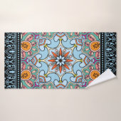 Tribale etnische mandala naadloos patroon badhanddoek (Badhanddoek)