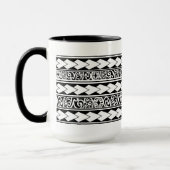 Tribale etnische mok zwart (Links)
