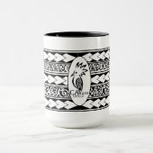 Tribale etnische mok zwart (Midden)