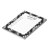 Tribale etnische monochrome zwart-wit om een lijst notitieblok (Linkerzijde)