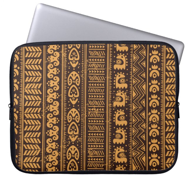 Tribale etnische naadloos laptop sleeve (Voorkant)