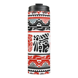 Tribale etnische naadloze patronen 5 thermosbeker