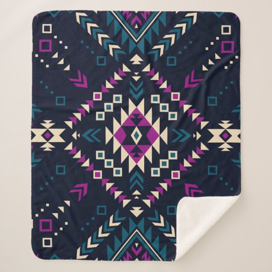 Tribale etnische naadloze patronen 6  sherpa deken (Voorkant)