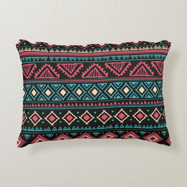 Tribale  etnische naadloze patronen accent kussen (Voorkant)