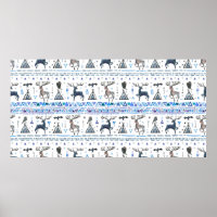 Tribale etnische naadloze patronen met dieren en d