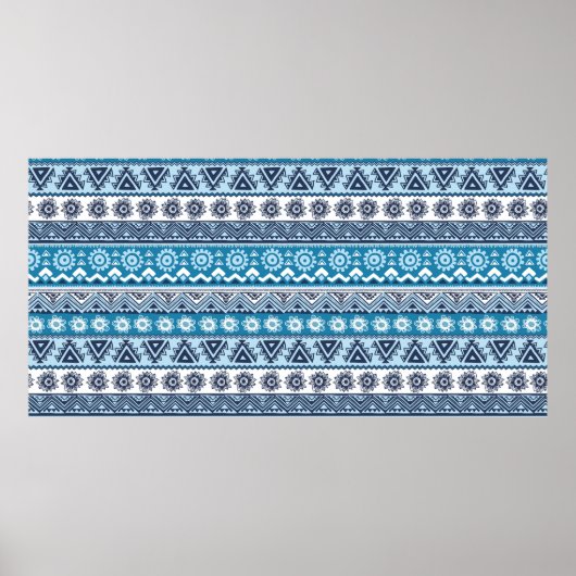 Tribale etnische naadloze patronen poster (Voorkant)