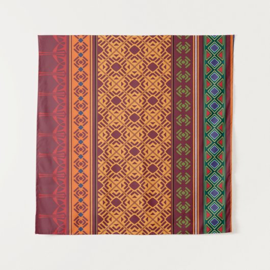 Tribale etnische naadloze patronen wandkleed (Voorkant (horizontaal))