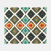 Tribale etnische naadloze strips in aztec st fleece deken (Voorkant (Horizontaal))