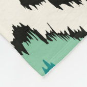 Tribale etnische naadloze strips in aztec st fleece deken (Hoek)