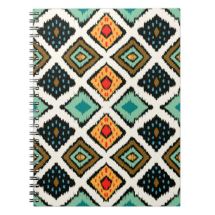 Tribale etnische naadloze strips in aztec st notitieboek