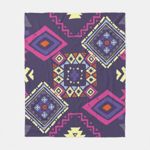 Tribale etnische, primitieve geometrische achtergr fleece deken