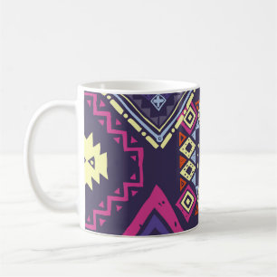 Tribale etnische, primitieve geometrische achtergr koffiemok
