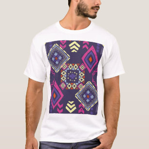 Tribale etnische, primitieve geometrische achtergr t-shirt