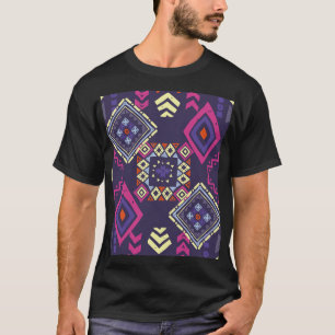 Tribale etnische, primitieve geometrische achtergr t-shirt