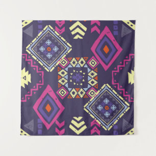 Tribale etnische, primitieve geometrische achtergr wandkleed