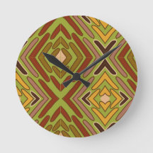 Tribale Etnische Rode Groene Gouden Patroon