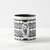 Tribale etnische zwarte mok (Midden)
