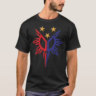 Tribale Filipijnen Filippijnen: Sun en Stars Flag T-shirt