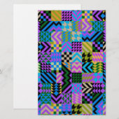 Tribale Folk Art - Blauw Briefpapier (Voorkant / Achterkant)