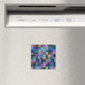 Tribale Folk Art - Blauw Magneet (Insitu (Vaatwasser))