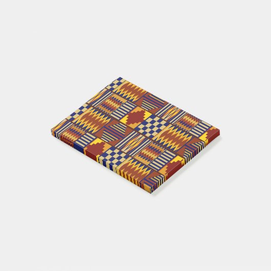 Tribale Folk Art - Rust Navy Yellow Post-it® Notes (Schuin)