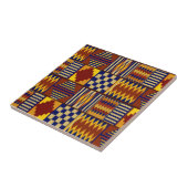 Tribale Folk Art - Rust Navy Yellow Tegeltje (Zijkant)