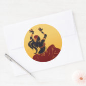 tribale fusie gitan belly dancer ronde sticker (Envelop)