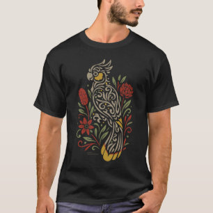 Tribale Geelstaart Zwarte Kaketoe - Inheemse Flora T-shirt