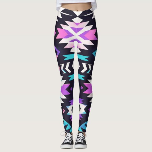 Tribale Geometrisch Leggings (Voorkant)