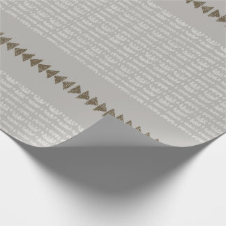 Tribale geometrische klei grijs wit cadeaupapier