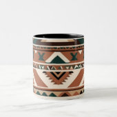 tribale geometrische patronen tweekleurige koffiemok (Center)